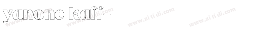 yanone kaff字体转换